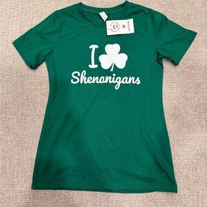 Women's St. Patrick’s Day Green Shenanigans Tee